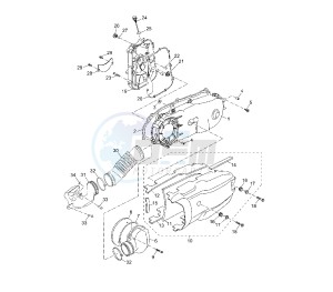 YP R X-MAX ABS 125 drawing CRANKCASE COVER