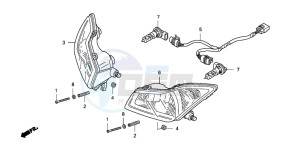 TRX420FM FOURTRAX drawing HEADLIGHT