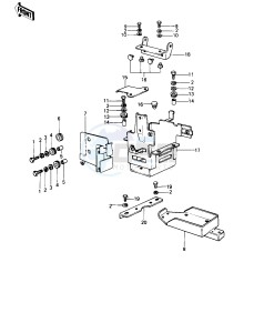 KZ 1000 B [KZ1000 LTD] (B3-B4) [KZ1000 LTD] drawing BATTERY CASE_TOOL CASE -- KZ1000-B3- -