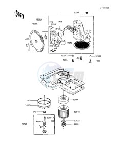 KZ 1100 A [SHAFT] (A1-A3) [SHAFT] drawing OIL PUMP_OIL FILTER