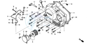 CBF250 drawing RIGHT CRANKCASE COVER