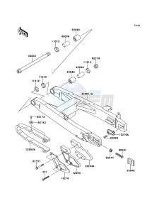 KX85/KX85-<<II>> KX85BDF EU drawing Swingarm