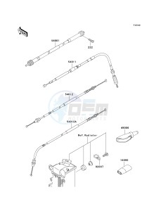 KLX 250 H [KLX250S] (H6F-H7F) H7F drawing CABLES