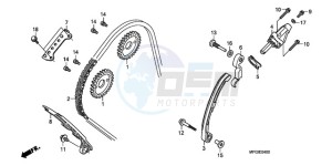 CB600F3A Europe Direct - (ED / ST) drawing CAM CHAIN/TENSIONER