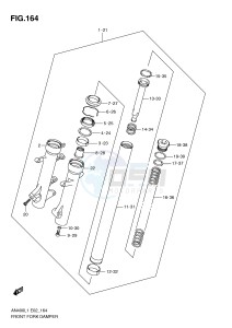 AN400 (E2) Burgman drawing FRONT FORK DAMPER (AN400L1 E19)