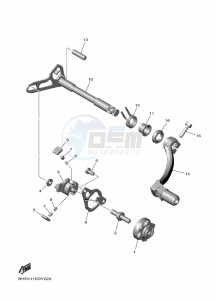 YZ450F (BHR6) drawing SHIFT SHAFT