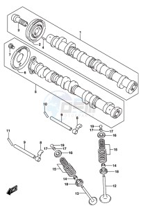 GSX-R1000 ARZ drawing CAMSHAFT/VALVE