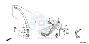 CRF250RG CRF250R ED drawing PEDAL/KICK STARTER ARM