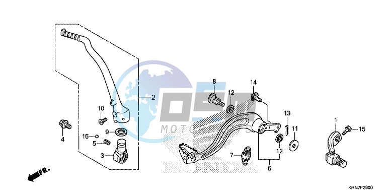 PEDAL/KICK STARTER ARM