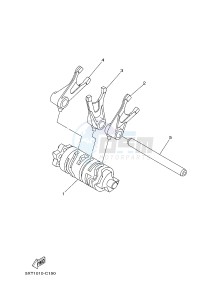 XT250 XT250F SEROW (1YBD) drawing SHIFT CAM & FORK