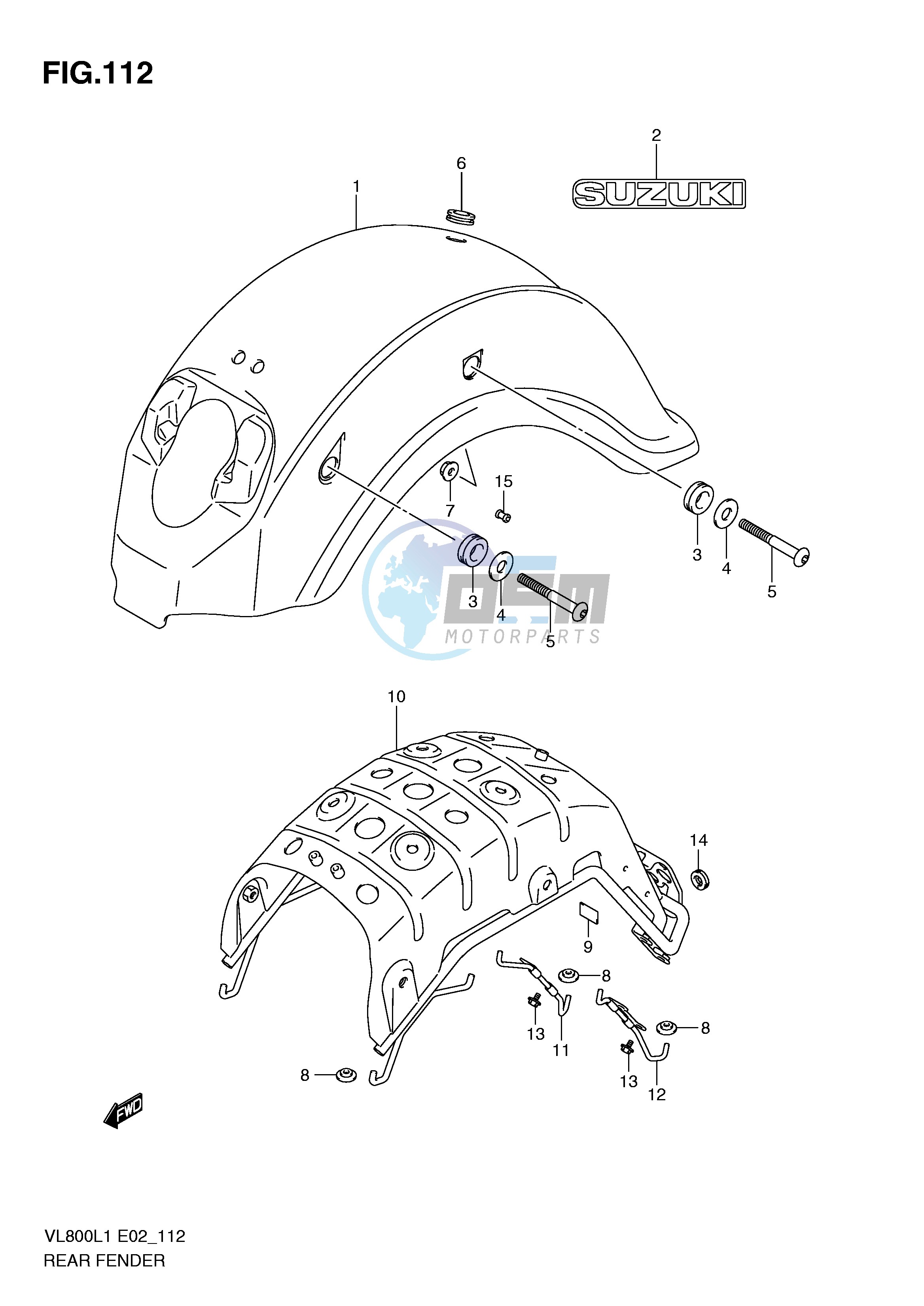 REAR FENDER (VL800L1 E24)