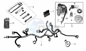 HD 125 EVO drawing WIRING HARNASS - ELECTRONIC PARTS - TOOLKIT