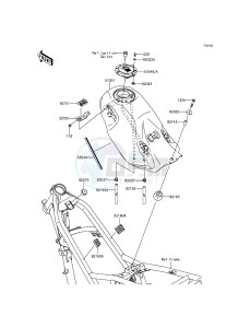 KLX125 KLX125CFF XX (EU ME A(FRICA) drawing Fuel Tank