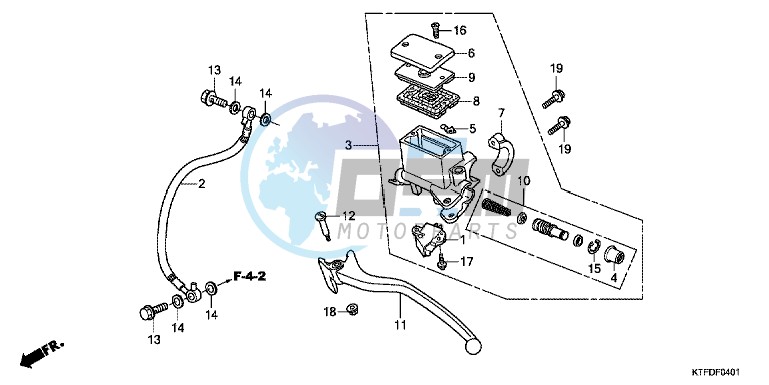 RR. BRAKE MASTER CYLINDER