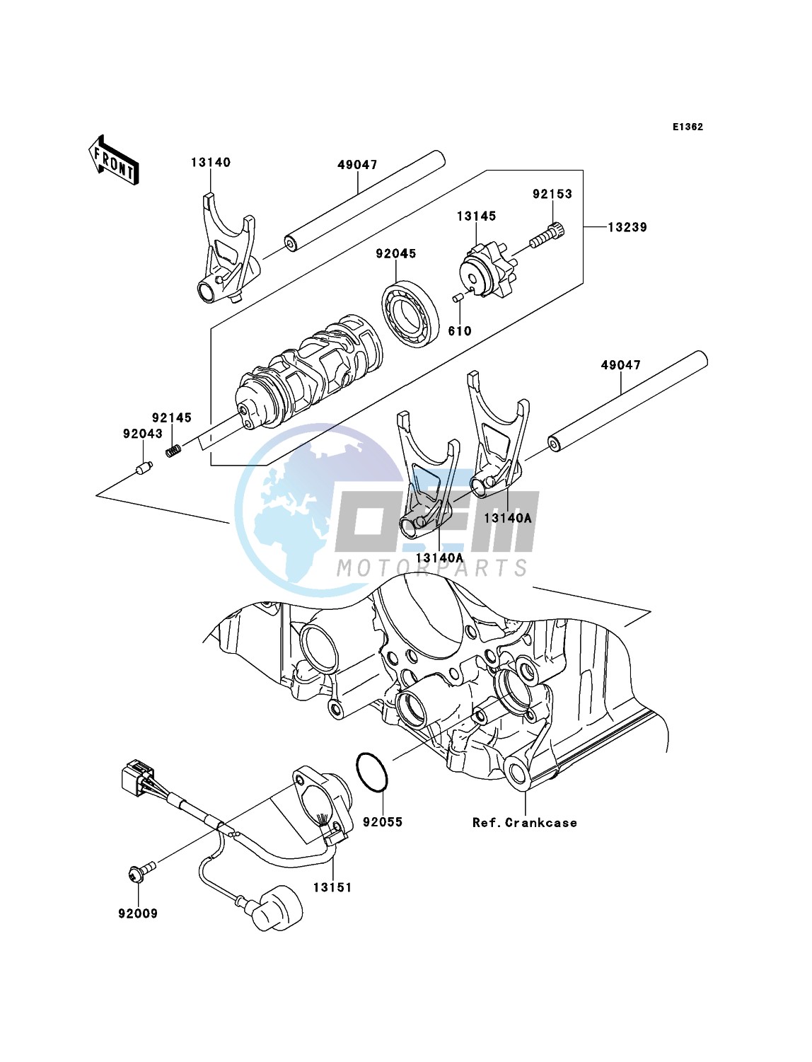 Gear Change Drum/Shift Fork(s)