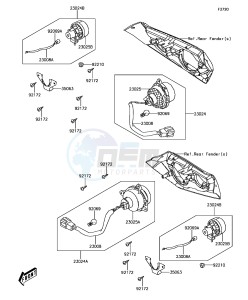 BRUTE FORCE 300 KVF300CGF EU drawing Taillight(s)