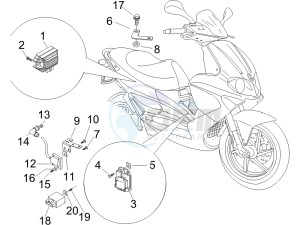 Runner 125 VX 4t Race e3 (UK) UK drawing Voltage Regulators - Electronic Control Units (ecu) - H.T. Coil