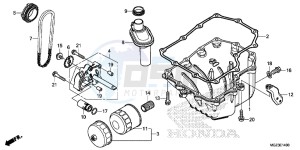 CBR500RD CBR500R UK - (E) drawing OIL PAN/OIL PUMP