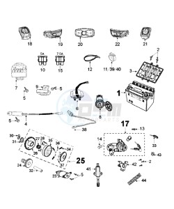 DJANGO 125 SPORT drawing ELECTRIC PART