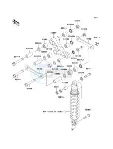 KX 85 A [KX85 MONSTER ENERGY] (A6F - A9FA) A7F drawing REAR SUSPENSION