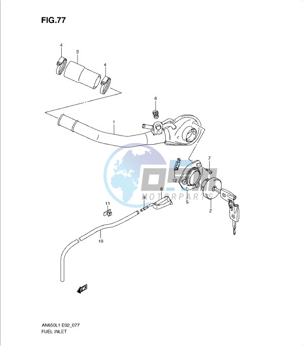 FUEL INLET (AN650AL1 E19)