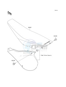 KX 125 L (L4) drawing SEAT