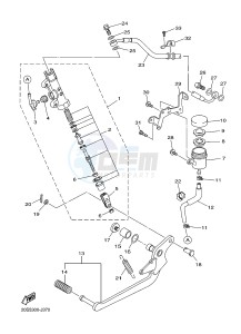 XJ6S 600 DIVERSION (S-TYPE) (36CJ 36CK) drawing REAR MASTER CYLINDER