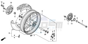 NSR125R drawing REAR WHEEL