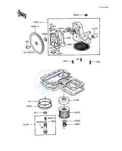 KZ 1000 R [EDDIE LAWSON REPLICA] (R1-R2) [EDDIE LAWSON REPLICA] drawing OIL PUMP_OIL FILTER