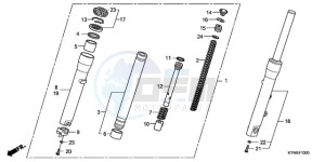 SH300AR9 F / ABS CMF SPC drawing FRONT FORK