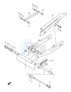 GS500E (E2) drawing REAR SWINGING ARM