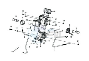 TONIK 50 drawing HANDLEBAR / BRAKE LEVERS CPL  L/R