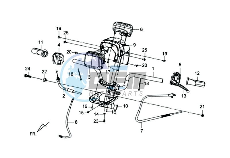 HANDLEBAR / BRAKE LEVERS CPL  L/R