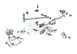 SENDA SM DRD EDITION BLACK - 50 cc drawing REAR BRAKE SYSTEM