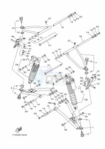 YFZ450R (BW2T) drawing FRONT SUSPENSION & WHEEL