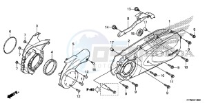 SH300AD SH300i E drawing LEFT CRANKCASE COVER