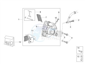 SCARABEO 50 2T CARBURATORE E4 CLASSIC (EMEA) drawing Front brake caliper