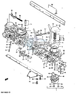 GSX1100 (Z-D) drawing CARBURETOR (MODEL D)