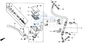 VT750C2 drawing FR. BRAKE MASTER CYLINDER