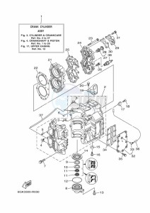 40XMHL drawing CYLINDER--CRANKCASE