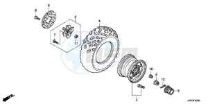 TRX500FEC drawing FRONT WHEEL