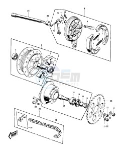 G4 TR (D-E) 100 drawing REAR HUB_BRAKE_CHAIN -- 74-75- -