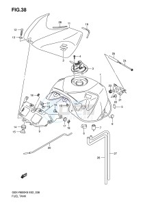 GSX-R600 (E2) drawing FUEL TANK