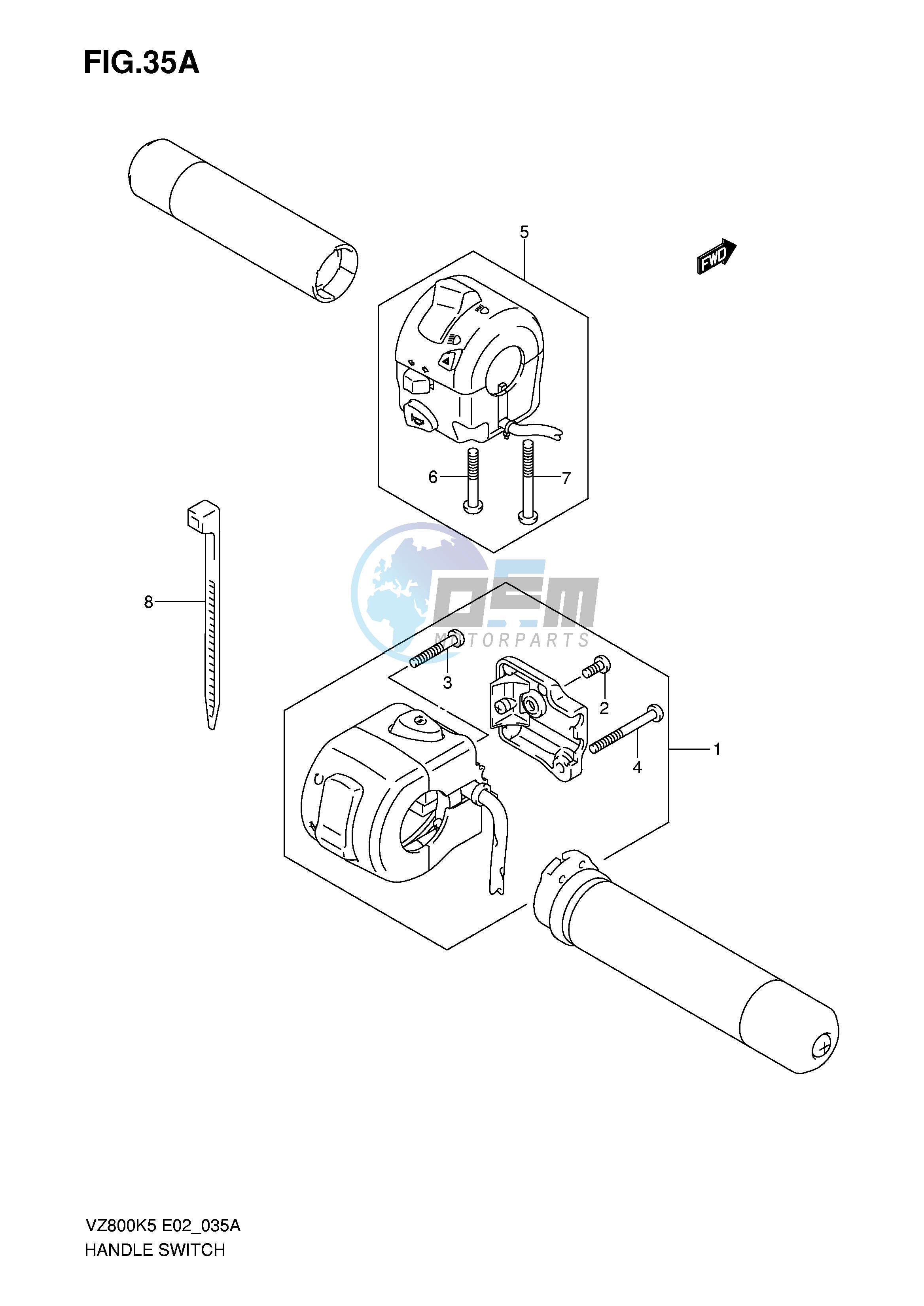 HANDLE SWITCH (MODEL K7 K8)