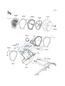 KX 250 W [KX250F MONSTER ENERGY] (W9FA) W9F drawing AIR CLEANER