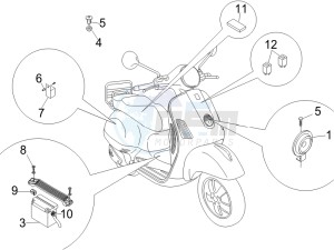 LX 50 2T D drawing Control switches - Battery - Horn