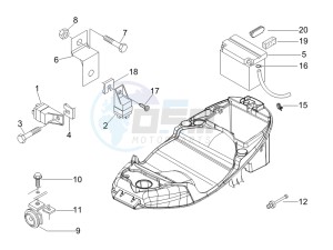 Liberty 125 4t e3 drawing Remote control switches - Battery - Horn