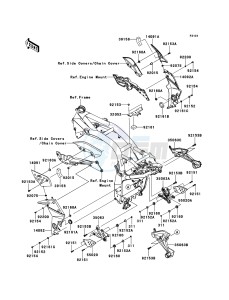 Z750R ABS ZR750PCF UF (UK FA) XX (EU ME A(FRICA) drawing Frame Fittings