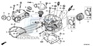 TRX500FM2E TRX500FM2 U drawing CYLINDER HEAD