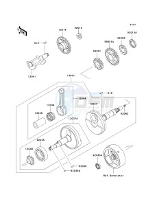 KLF 250 A [BAYOU 250] (A1-A3) [BAYOU 250] drawing CRANKSHAFT